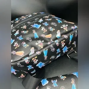 Disney 100 AOP Mini Backpack & Wallet set Amazon.com: Disney 100 Mini Backpack Purse with Multi  main image 3